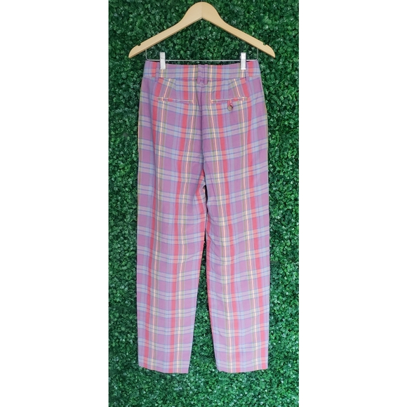 41. NWOT J.Crew Collection essential Italian viscose-blend pant in sunset plaid - Picture 5 of 6